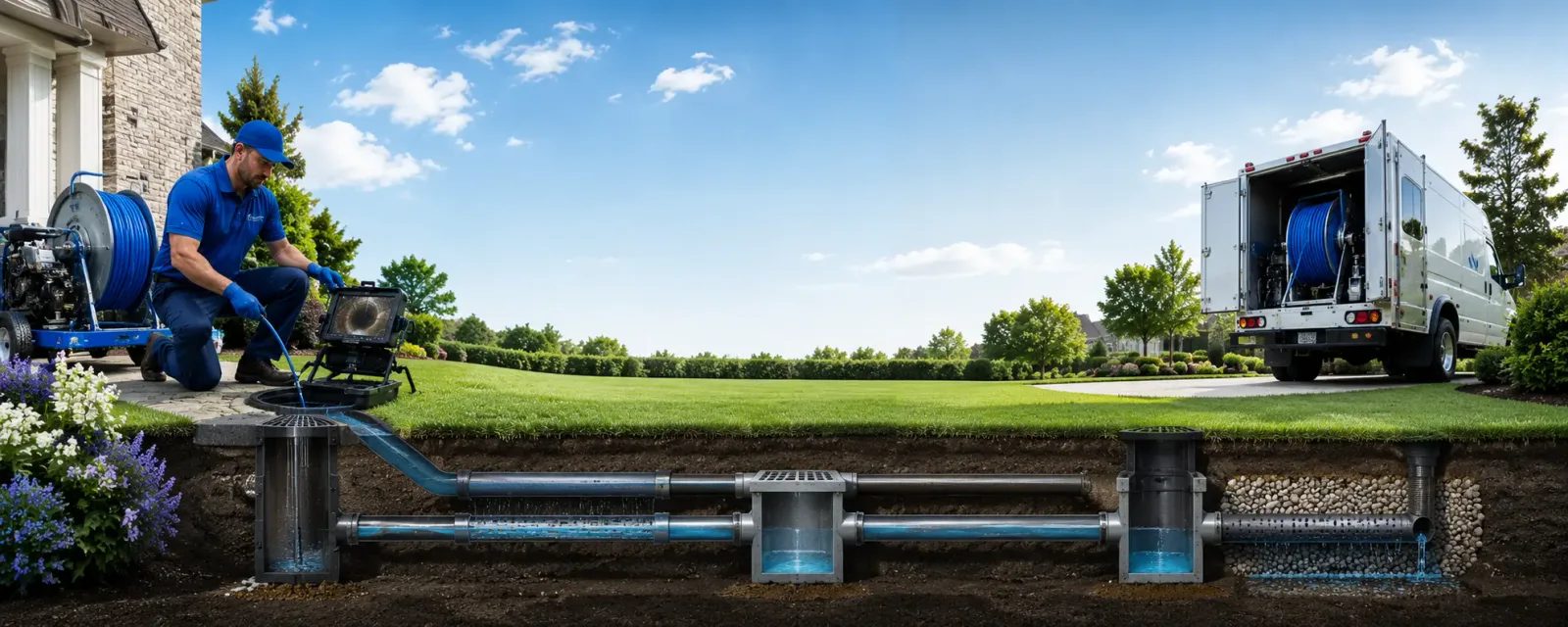 Outdoor drain cleaning information for Lake, MI
